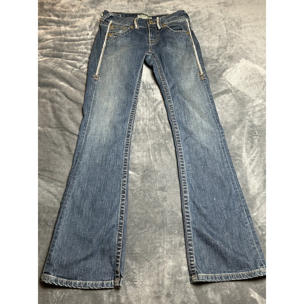 Allen B Jeans Womens 27x33 Flare Bootcut Bedazzled Boho Y2K Denim